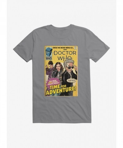 Doctor Who 12th Doctor Adventure-Themed Grey T-Shirt for Men