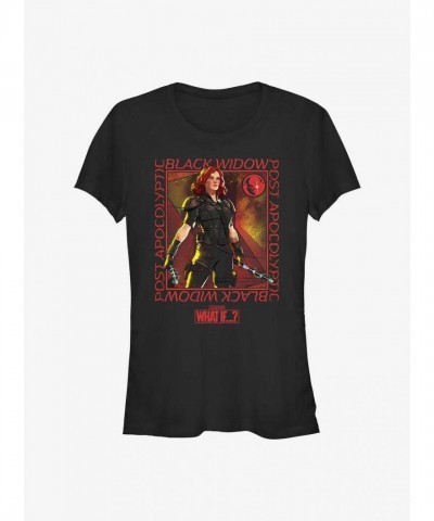Marvel Post Apocalyptic Black Widow T-Shirt for Girls - Black
