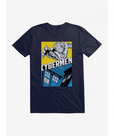 Doctor Who Cybermen Tardis Men's Lightweight Cotton T-Shirt