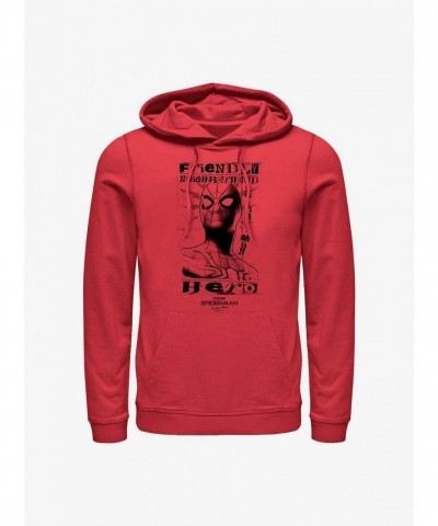 Marvel No Way Home Spider-Man Red Hero Hoodie for Men