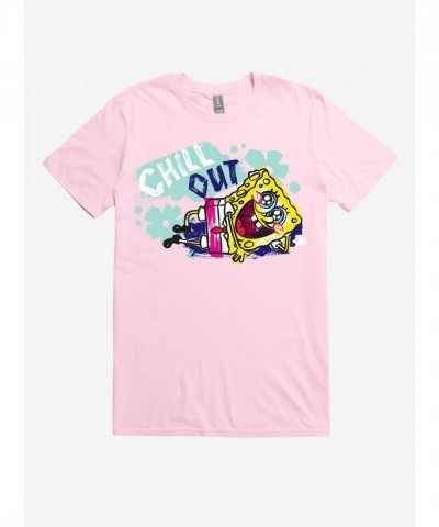 SpongeBob SquarePants Glittery Eyes Relax T-Shirt for Men