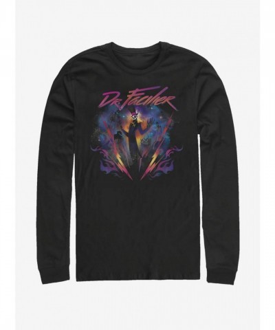 Disney Dr. Facilier Rock T-Shirt for Men - Long-Sleeve Black