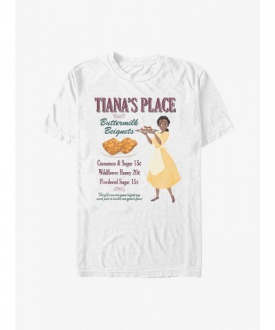 Disney Tiana's Buttermilk Beignets T-Shirt for Men - White