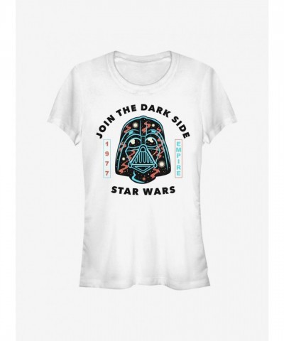 Star Wars Darth Vader Graphic T-Shirt for Girls - White