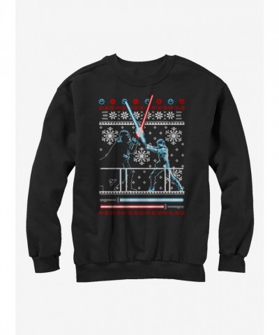 Star Wars Skywalker Family Duel Ugly Christmas Sweatshirt - Black Women's Size