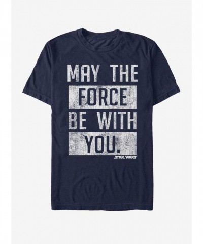 Star Wars T-Shirt with Force Blocks Design - Men's Blue
