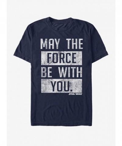 Star Wars T-Shirt with Force Blocks Design - Men's Blue