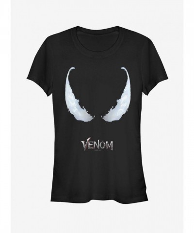 Marvel Girls Venom Eye Tee - Junior Sizes - Black