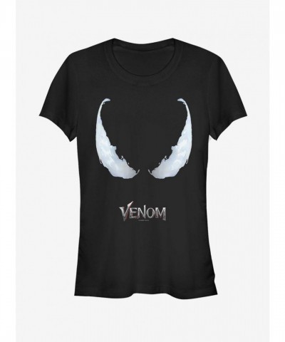Marvel Girls Venom Eye Tee - Junior Sizes - Black