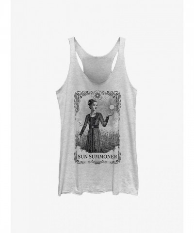 Inked Sun Alina Summoner Portrait on Soft Girls Tank - Shadow and Bone White