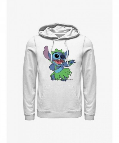 Disney Lilo & Stitch Men's Big Hula Hoodie - White