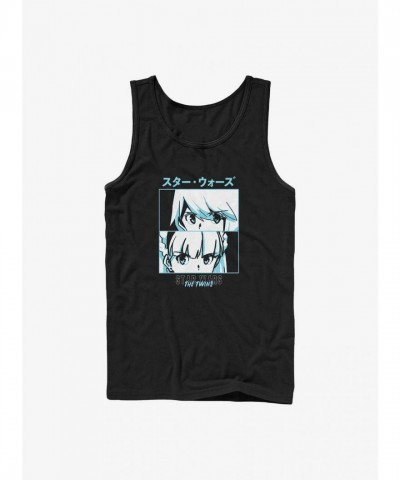 Star Wars Visions Twins Duel Cotton Tank Top - Men's Black