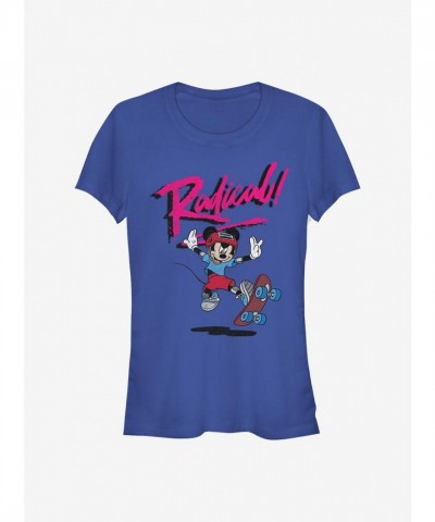 Disney Rad Mickey Girls Lightweight T-Shirt - Blue