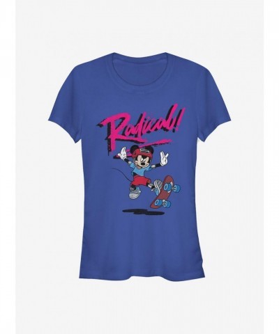 Disney Rad Mickey Girls Lightweight T-Shirt - Blue