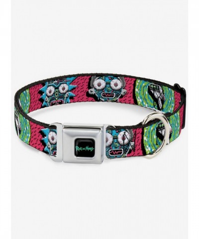 Rick and Morty Portal Gun Seatbelt Pet Collar with Authentic Buckle