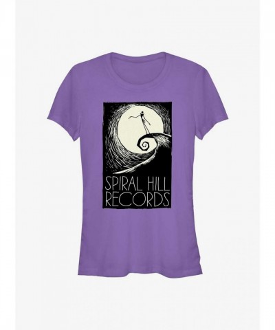 Disney's Nightmare Before Christmas Spiral Hill Girls T-Shirt - Purple Comfort Fit