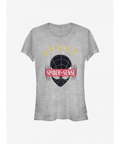Marvel's Morales Spider-Man T-Shirt for Girls - Grey