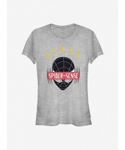 Marvel's Morales Spider-Man T-Shirt for Girls - Grey