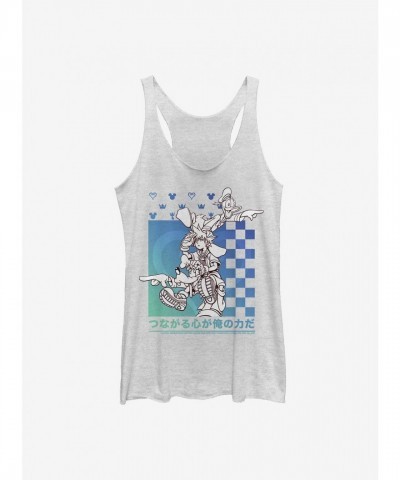 Disney Kingdom Hearts Power Friends Girls White Tank Top