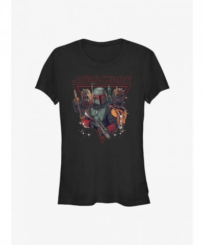 Star Wars The Book of Boba Fett Graphic Tee - Fitted Black for Girls