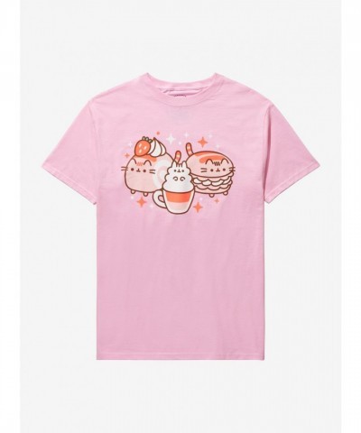 Pusheen Sweet Treats Girls T-Shirt in Pink