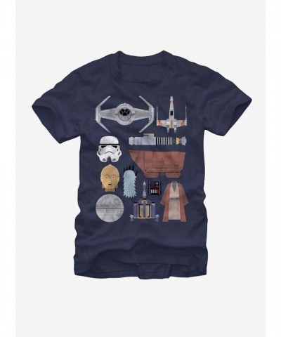 Star Wars Essentials Navy Blue T-Shirt - New Hope Graphic Tee