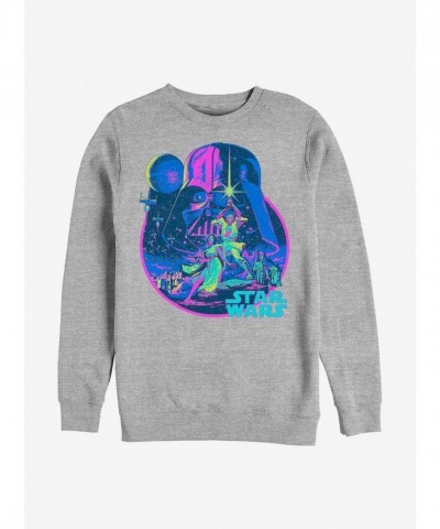 Star Wars Iconic Grey Crew Sweatshirt for Men
