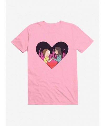 Rick And Morty Flame Graphic Tee for Men