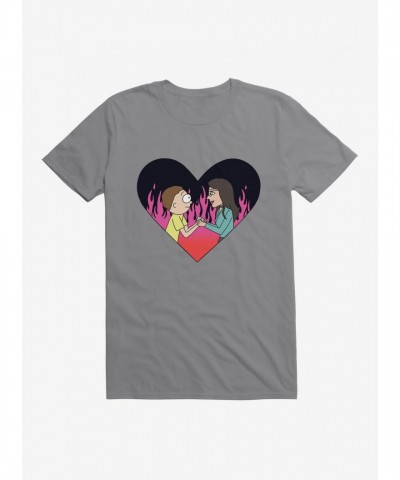 Rick And Morty Flame Graphic Tee for Men