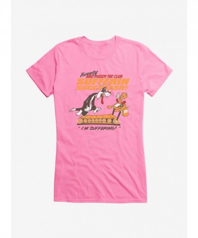 Looney Tunes Tweety & Sylvester Cartoon Suffering Tee for Girls