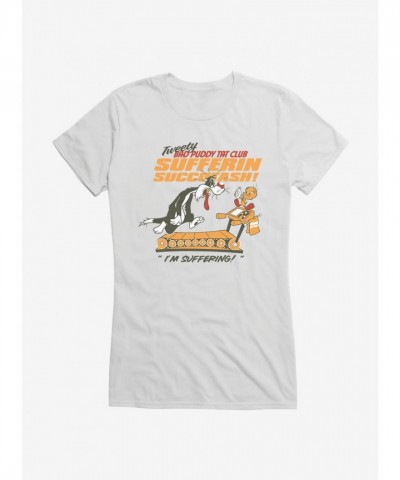 Looney Tunes Tweety & Sylvester Cartoon Suffering Tee for Girls