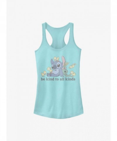 Disney Lilo & Stitch Kindness-Themed Girls Tank Top - Blue