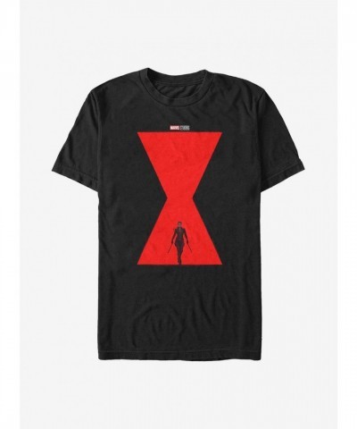 Marvel Black Widow Figure Graphic T-Shirt - Men's Black