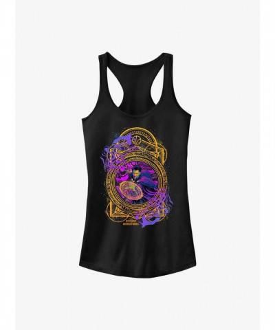 Marvel Neon Doctor Strange Girls Tank Top - Black