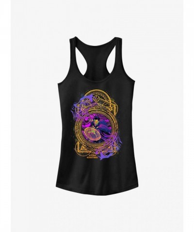 Marvel Neon Doctor Strange Girls Tank Top - Black