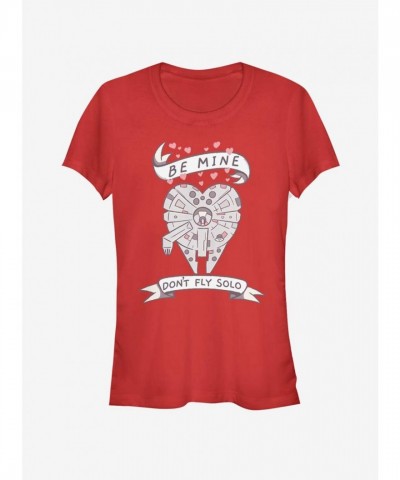Star Wars Be Mine Falcon Girls Junior T-Shirt