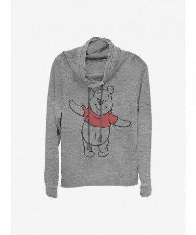 Disney Winnie The Pooh Grey Cowl Neck Sweatshirt for Girls