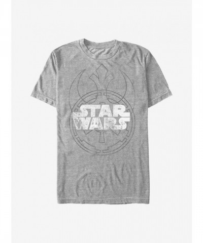 Star Wars Grey Overlap Set T-Shirt for Men