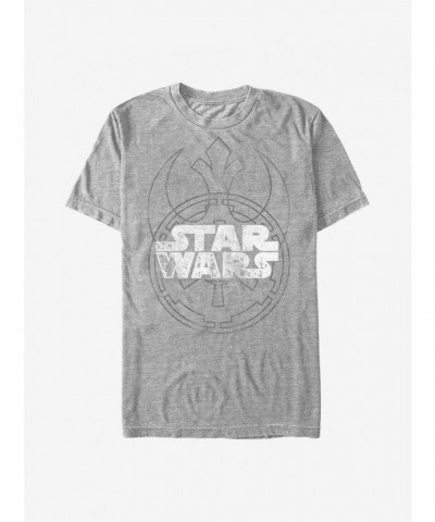 Star Wars Grey Overlap Set T-Shirt for Men