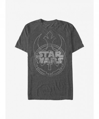 Star Wars Grey Overlap Set T-Shirt for Men