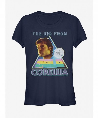 Star Wars Kid from Corellia Fitted Tee for Girls - Blue