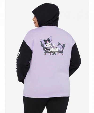 Kuromi Fortune Teller Girls Plus Size Lavender Hoodie