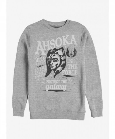Ahsoka T-Shirt from Star Wars Clone Wars - Unisex Grey Sweatshirt
