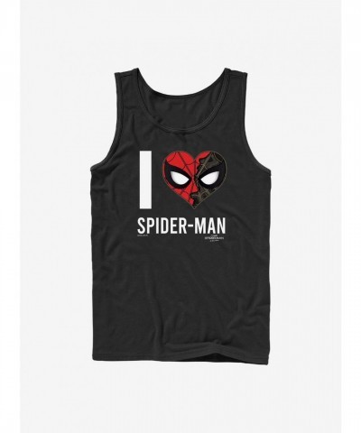 Marvel Spider-Man Heartfelt Men's Cotton Tank Top - Black