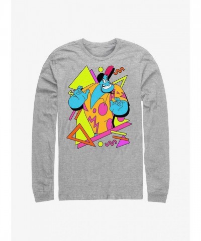 Disney Aladdin Magic Genie Grey Long Sleeve T-Shirt for Men