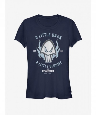 Disney Girls T-Shirt - Just Fine In The Underworld Hercules Design - Blue