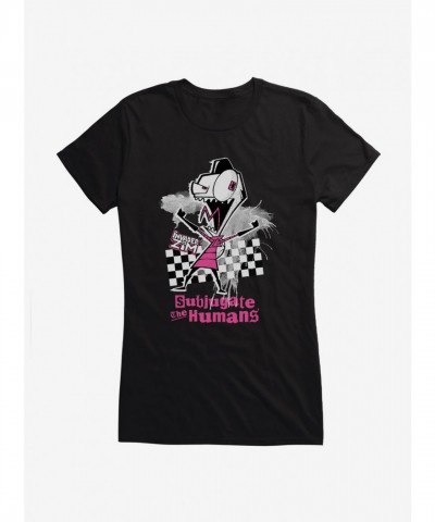 Invader Zim Subjugate Humans Design Tee for Girls