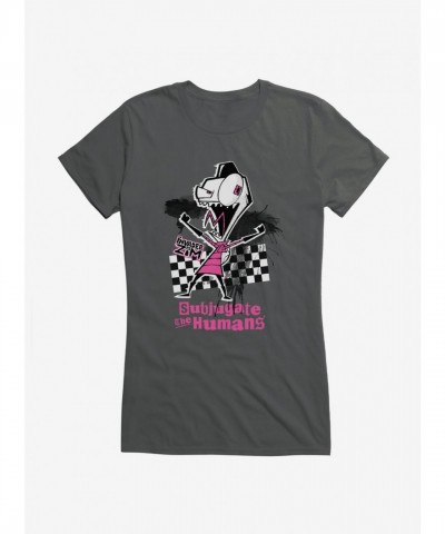 Invader Zim Subjugate Humans Design Tee for Girls