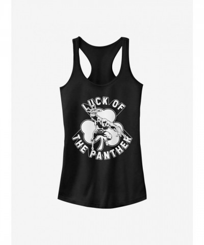 Marvel Girls Black Panther Raw Edge Tank Top - Black