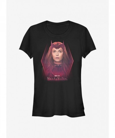 Marvel Girls' Scarlet Witch T-Shirt - Junior Sizes in Black